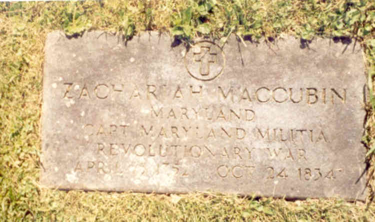 Died,  24 OCT 1834, Claiborne Co., Tn, Rev. War Patriot In MD 